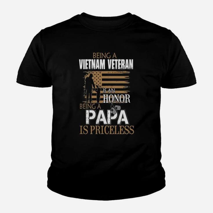 Mens Being Vietnam Veteran Is An Honor Papa Is Priceless T Shirts Kid T-Shirt