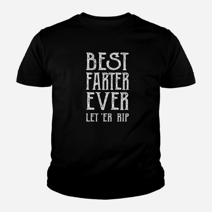Mens Best Farter Ever Let Er Rip Funny Farting Dad Premium Kid T-Shirt