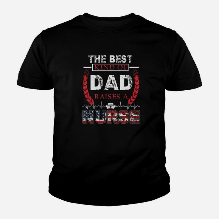 Mens Best Kind Of Dad Raises A Nurse Shirt Fathers Day Gift Premium Kid T-Shirt