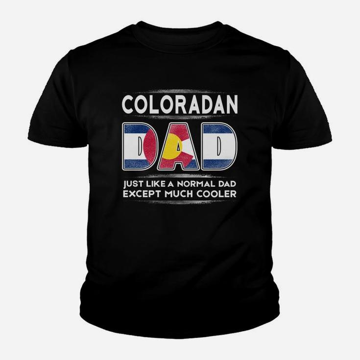 Mens Colorado Dad Is Cooler Promoted To Daddy Kid T-Shirt