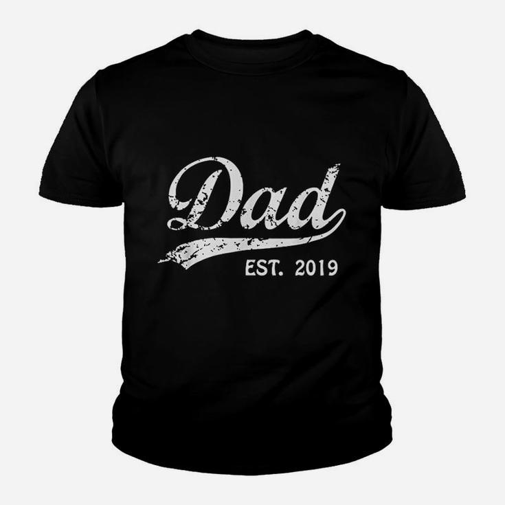 Mens Dad Est 2019 Vintage New Dad Kid T-Shirt