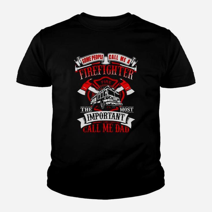 Mens Firefighter Dad Fathers Day Gift For Fireman T Shirt Kid T-Shirt