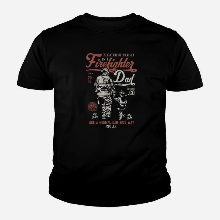 Mens Firefighter Dad Vintage For Daddy Father Men Kid T-Shirt