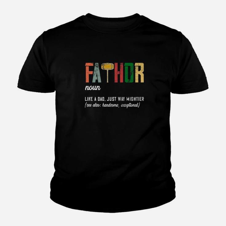 Mens Funny Dad Gift Father Fathor Premium Kid T-Shirt