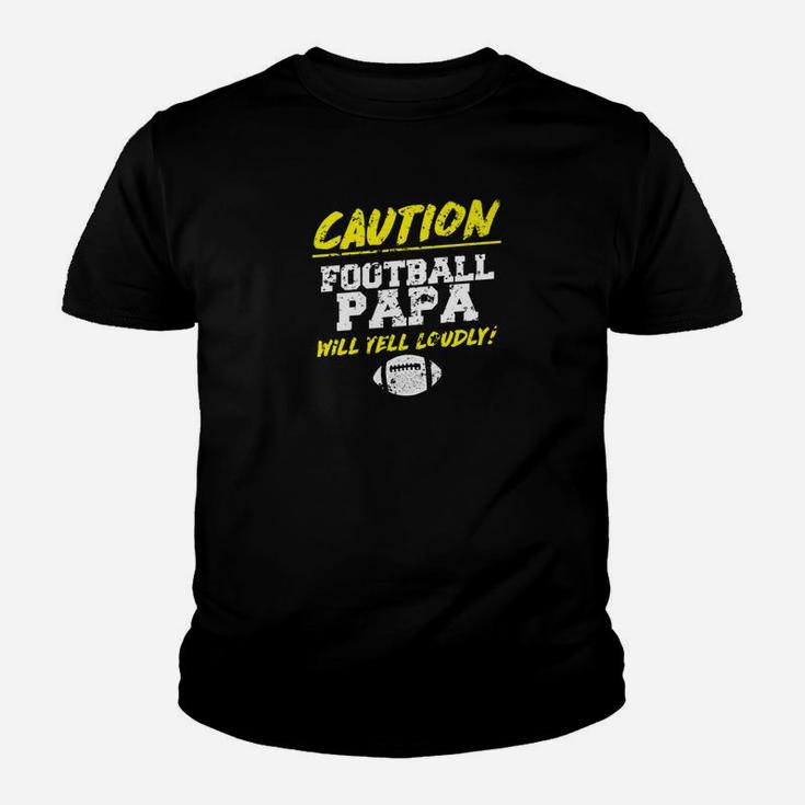 Mens Funny Football Papa Shirt Cool Gift Grandpa Kid T-Shirt