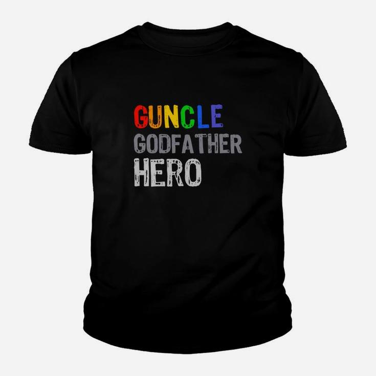 Mens Guncle Godfather Hero, dad birthday gifts Kid T-Shirt