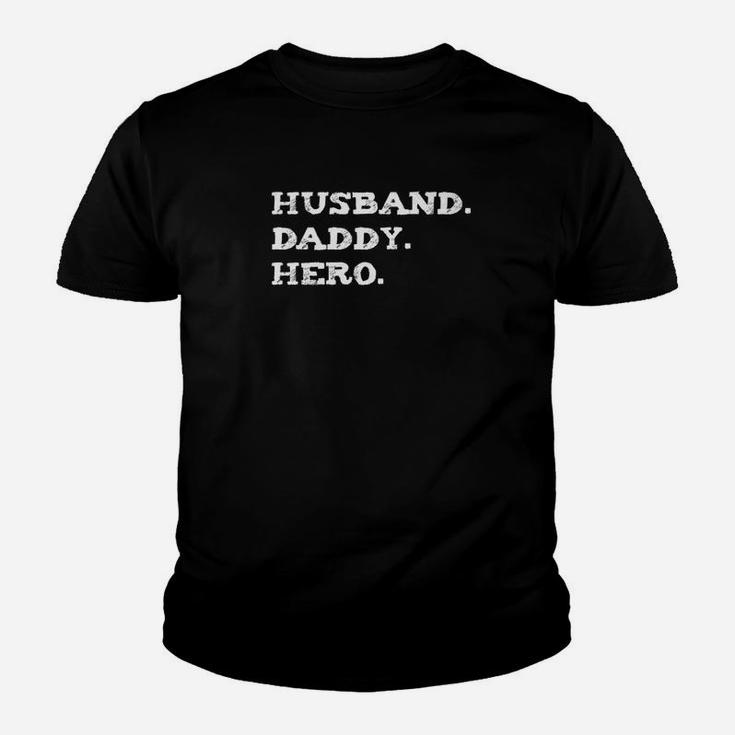 Mens Husband Daddy Hero Shirt Funny Fathers Day Gift For Dad Kid T-Shirt