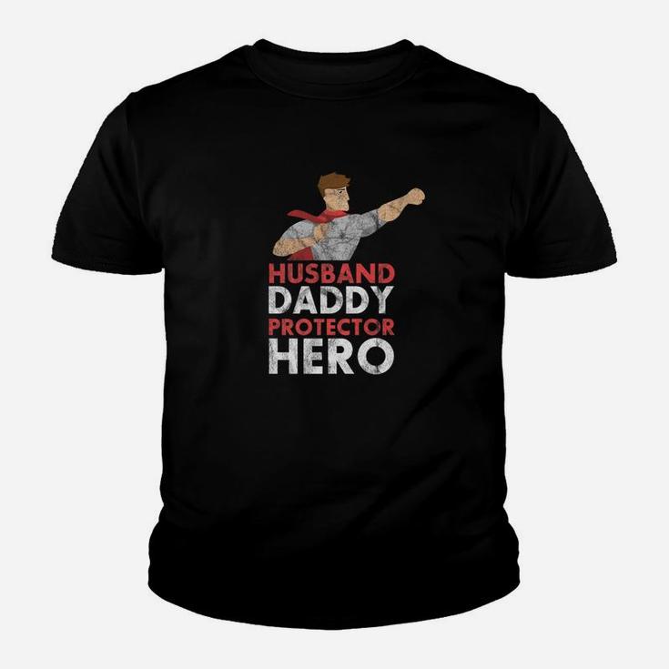 Mens Husband Daddy Protector Hero For Fathers Kid T-Shirt