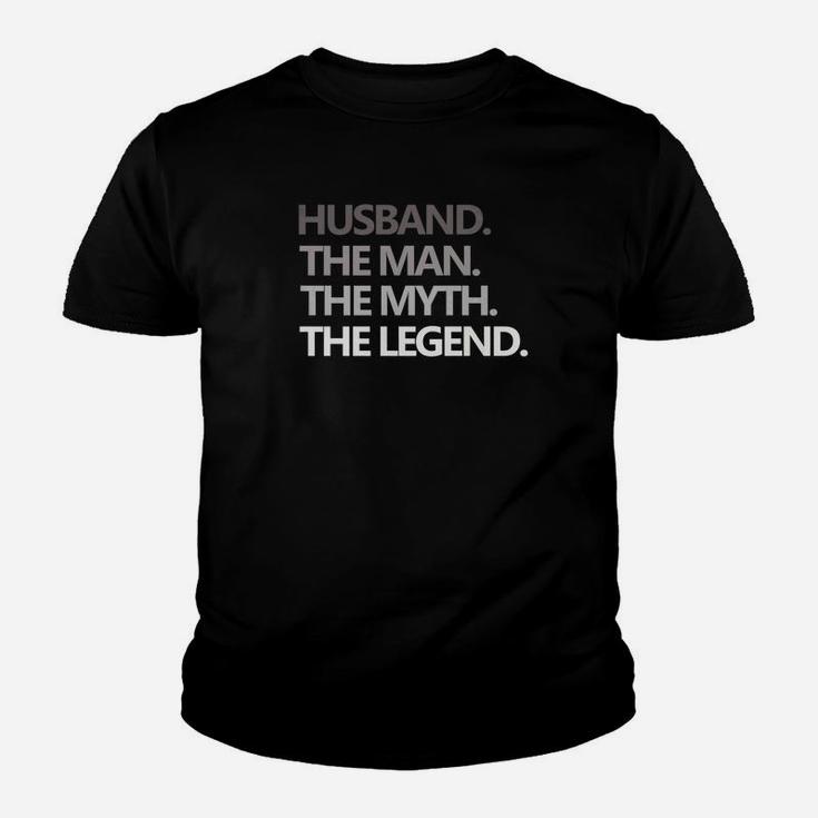Mens Husband The Man Myth Legend Fathers Day Gift Dad Kid T-Shirt