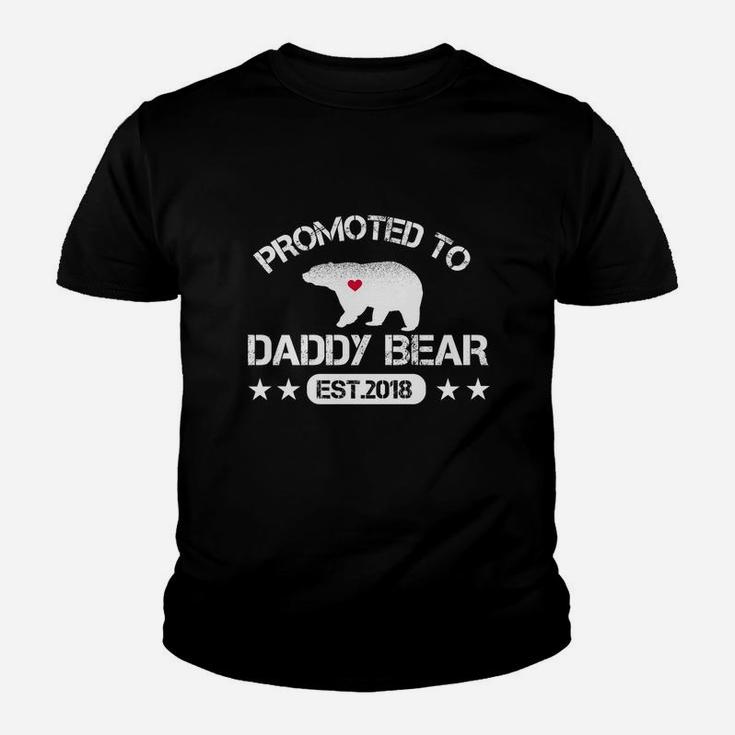 Mens Mens Promoted To Daddy Bear Est 2018 New Dad Gift Kid T-Shirt
