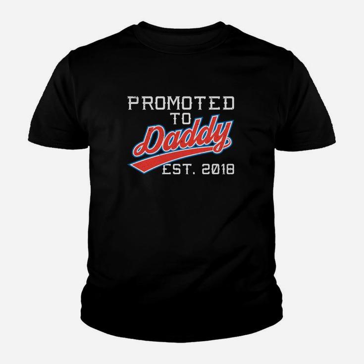 Mens Mens Promoted To Daddy Est 2018 New Dad Gift Kid T-Shirt