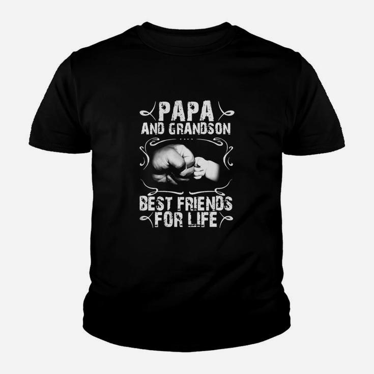 Mens Papa And Grandson Best Friends For Life Best Father Day Gift Kid T-Shirt