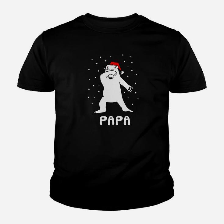 Mens Papa Christmas Santa Bear Family Matching Pajamas Kid T-Shirt