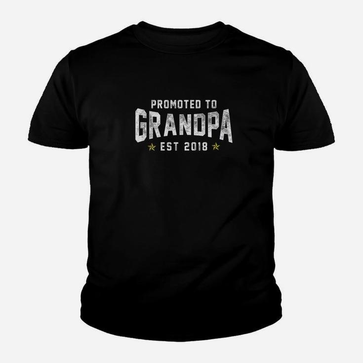 Mens Promoted To Grandpa Premium New Daddy Apparel Kid T-Shirt