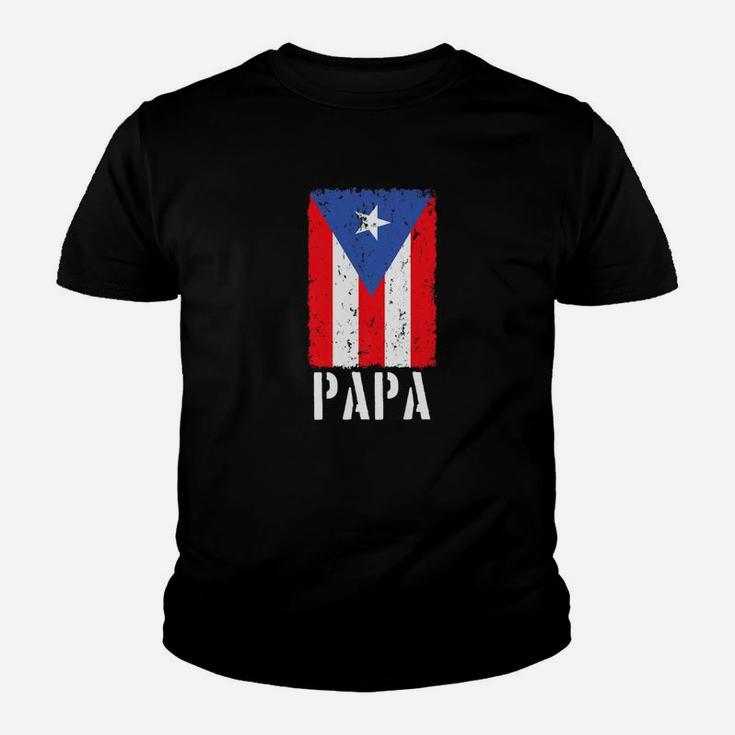 Mens Puerto Rican Papa Puerto Rico Flag Kid T-Shirt