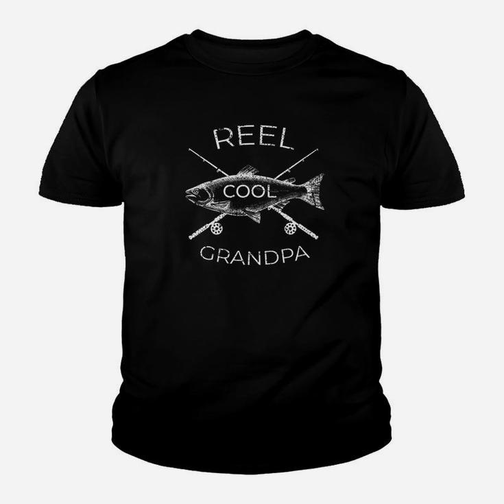 Mens Reel Cool Grandpa Fisherman Fathers Day Grand Daddy Premium Men V-Neck  Tshirt
