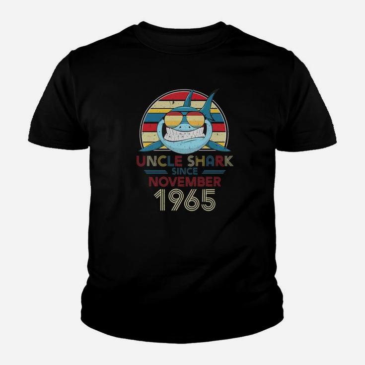 Mens Retro Vintage Uncle Shark Since November 1965 Kid T-Shirt
