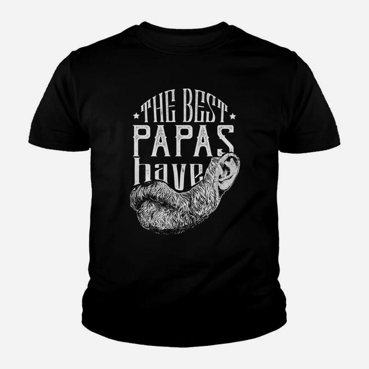 Mens The Best Papas Have Beards Funny Beard Gift For Dads Kid T-Shirt