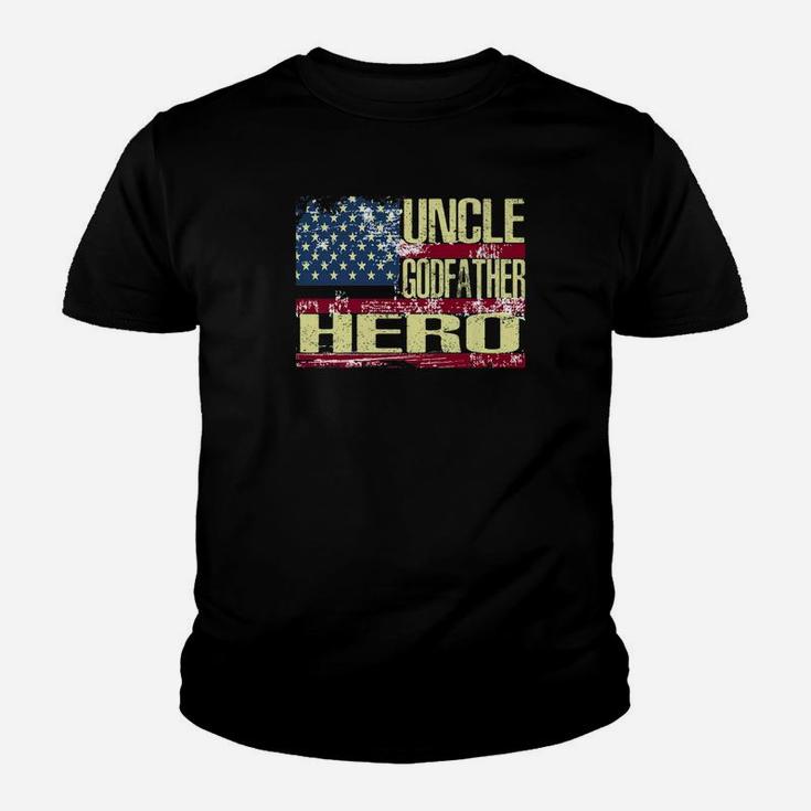 Mens Uncle Godfather Hero Family Gift Fathers Day Shirt Kid T-Shirt