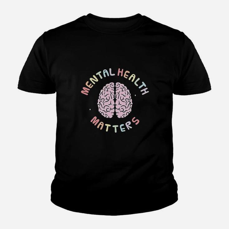 Mental Health Matters Awareness Human Brain Mental Health Kid T-Shirt