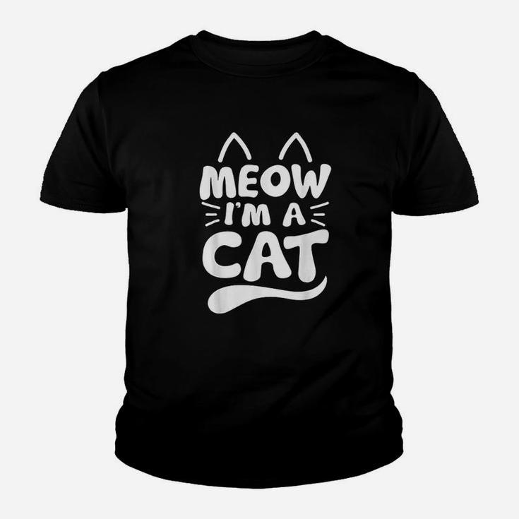 Meow I Am A Cat Halloween Costume Funny Cat Lover Kid T-Shirt