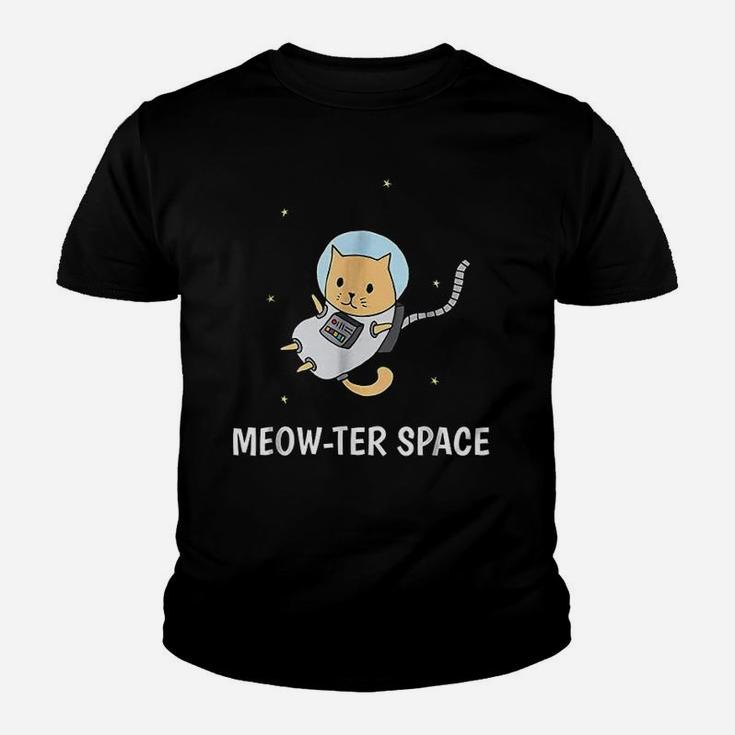 Meowter Space Funny Cat Astronaut Kid T-Shirt