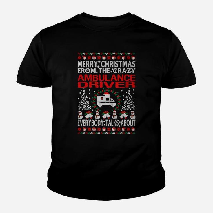 Merry Christmas Ambulance Driver Ugly Sweater Tees T-shirt Kid T-Shirt