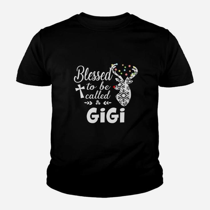 Merry Christmas Blessed To Be Called Gigi Kid T-Shirt
