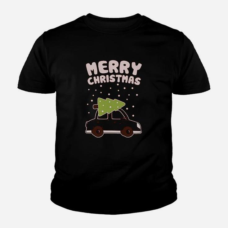 Merry Christmas Xmas Tree On Car Cute Xmas Kid T-Shirt