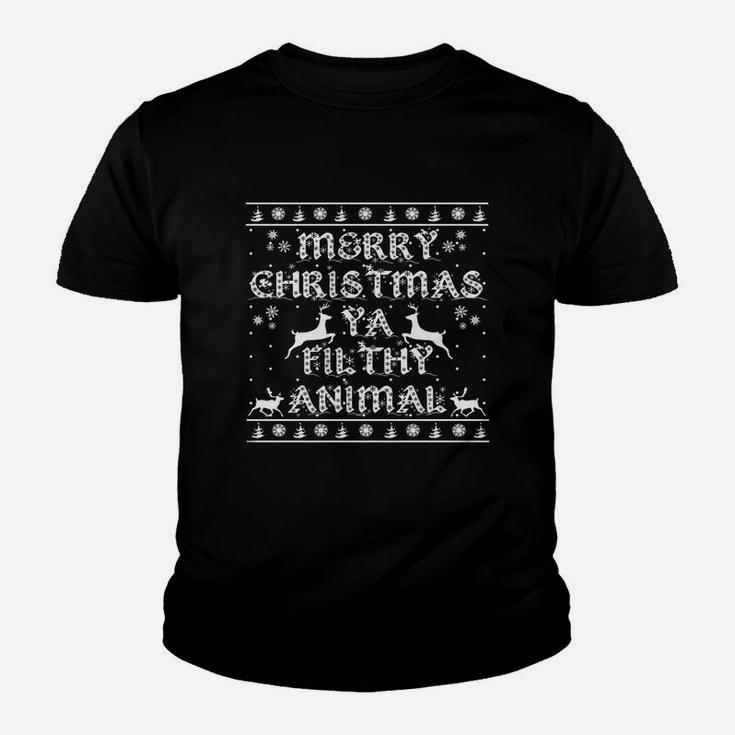 Merry Christmas Ya Filthy Animal Kid T-Shirt