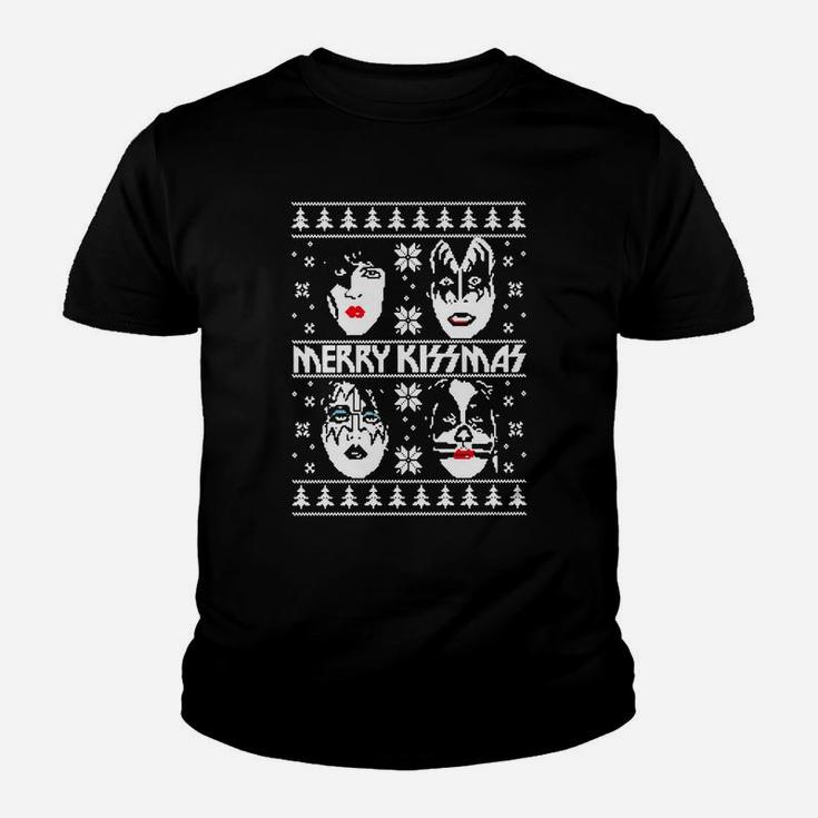 Merry Kissmas Ugly Christmas Shirt Kid T-Shirt