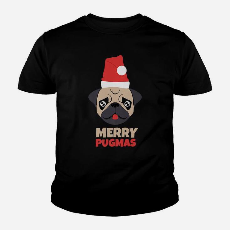 Merry Pugmas Pug Dog Funny Ugly Christmas Gift Kid T-Shirt