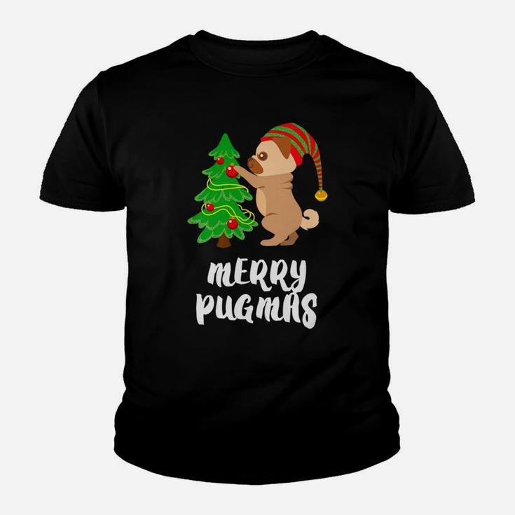 Merry Pugmas Pug Pet Dog Lovers Funny Christmas Kid T-Shirt