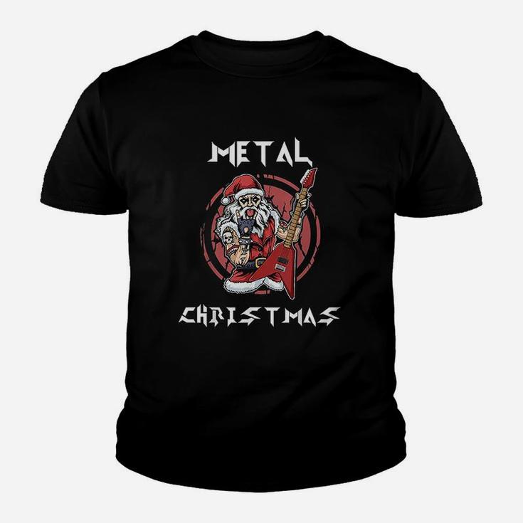 Metal Christmas Santa Rock Kid T-Shirt