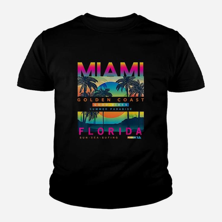Miami Beach I Love Miami Miami Graphic Design Kid T-Shirt