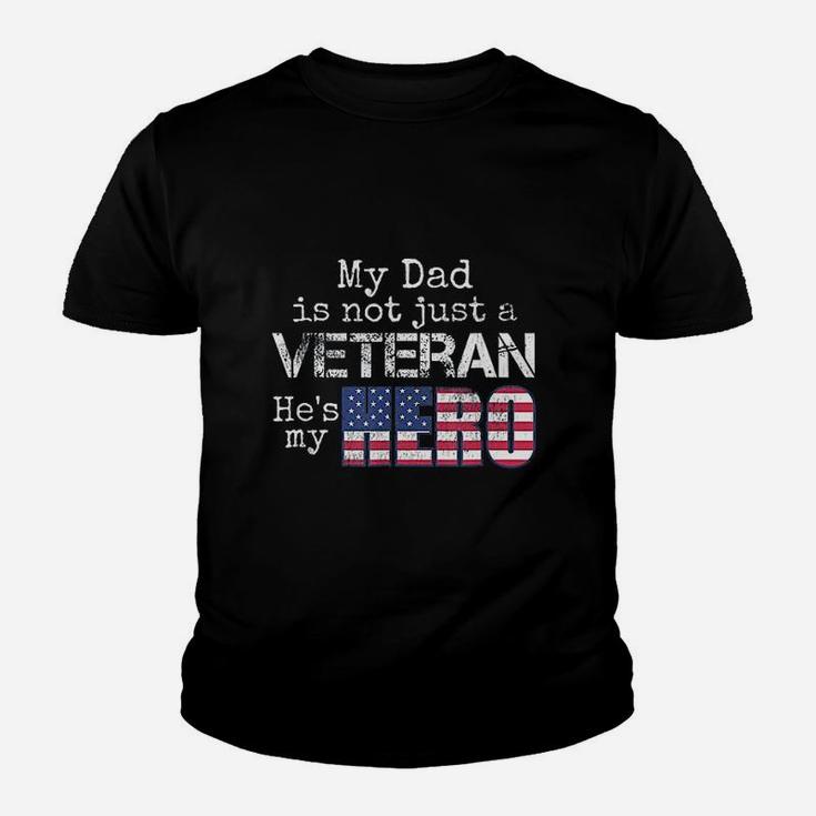 Military Family Veteran Support My Dad Us Veteran My Hero Kid T-Shirt