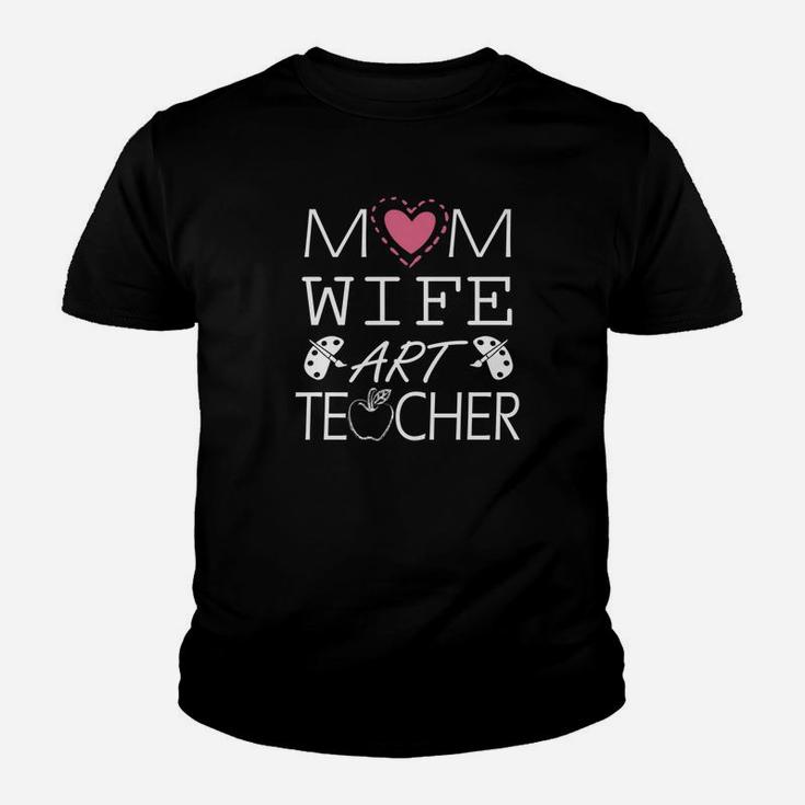 Mom Wife Art Teacher Simple Art Mothers Day Kid T-Shirt