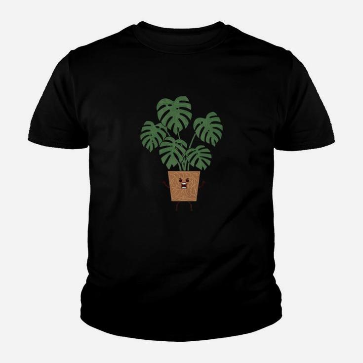 Monstera Monster Plant Funny Cute Monstera Leaf Nature Tropical Bungalow Kid T-Shirt