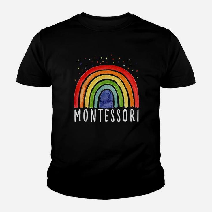 Montessori Rainbow Montessori Teachers Day Teacher Lover Kid T-Shirt