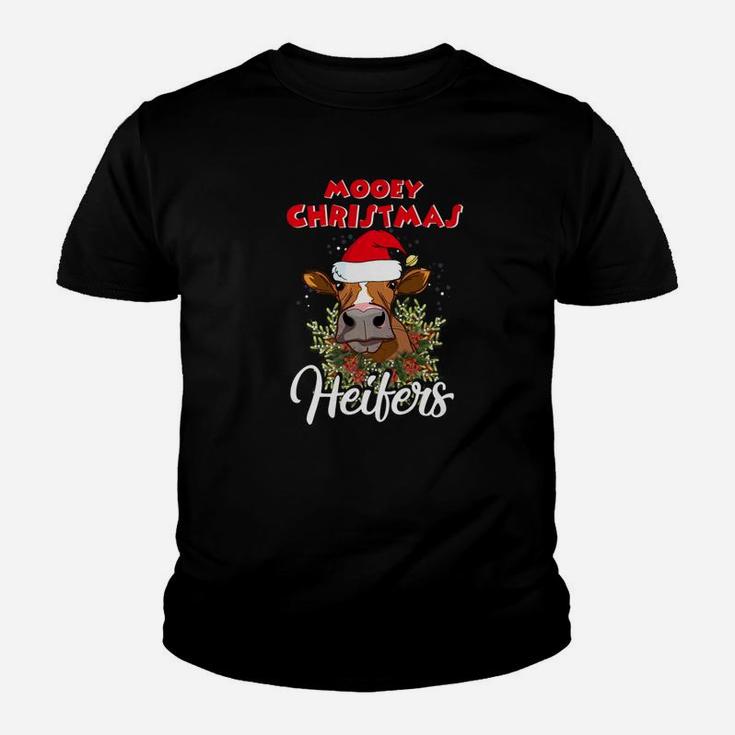 Mooey Christmas Heifers Cow Christmas 2018 Costume Kid T-Shirt