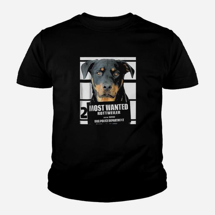 Most Wanted Rottweiler Cute Funny Dog Kid T-Shirt