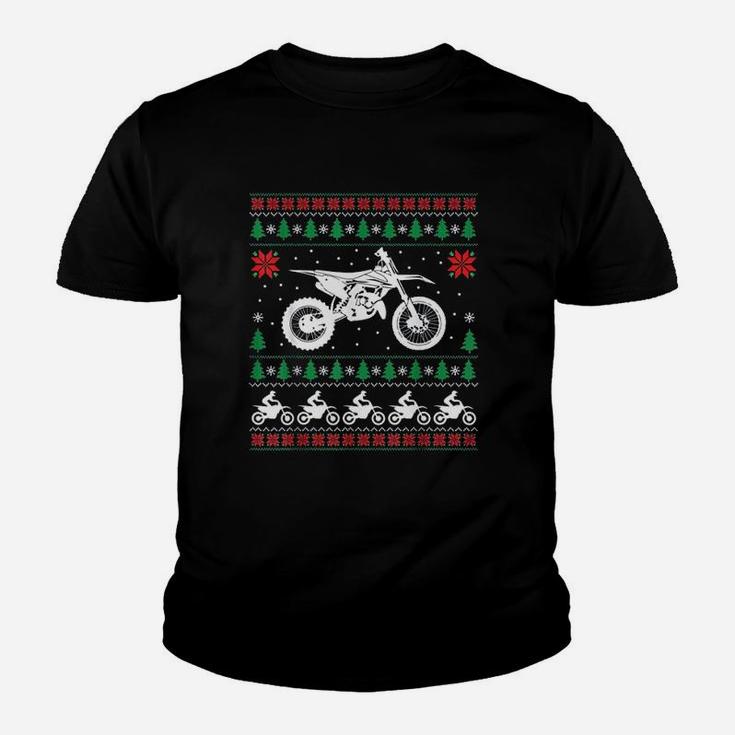 Motorcycle Ugly Christmas Kid T-Shirt