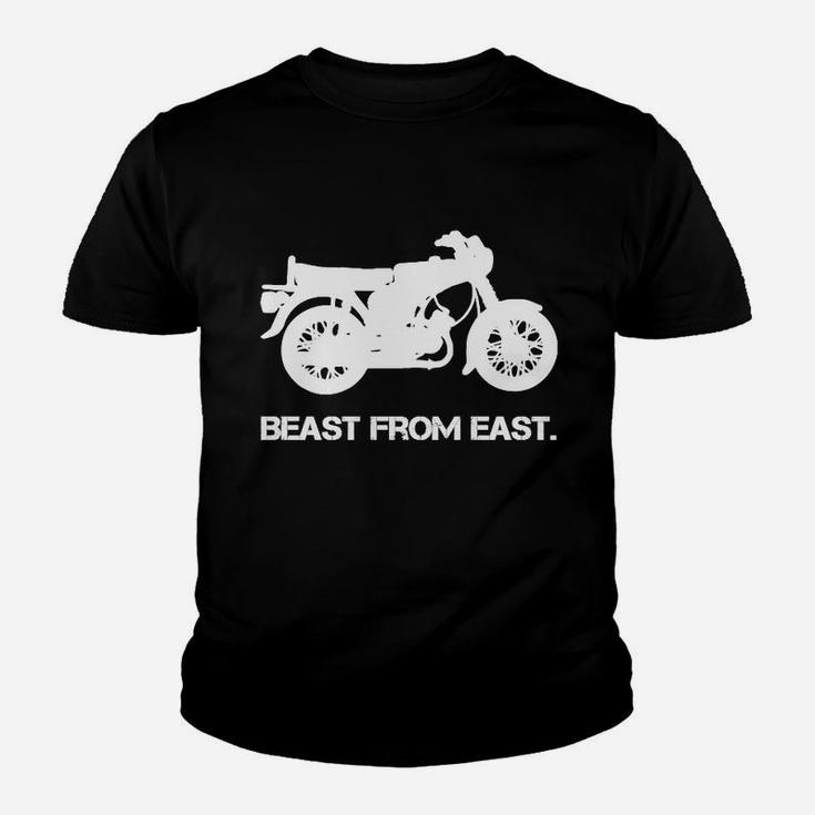 Motorrad-Design Beast from East Kinder Tshirt, Stilvolles Biker-Schwarz
