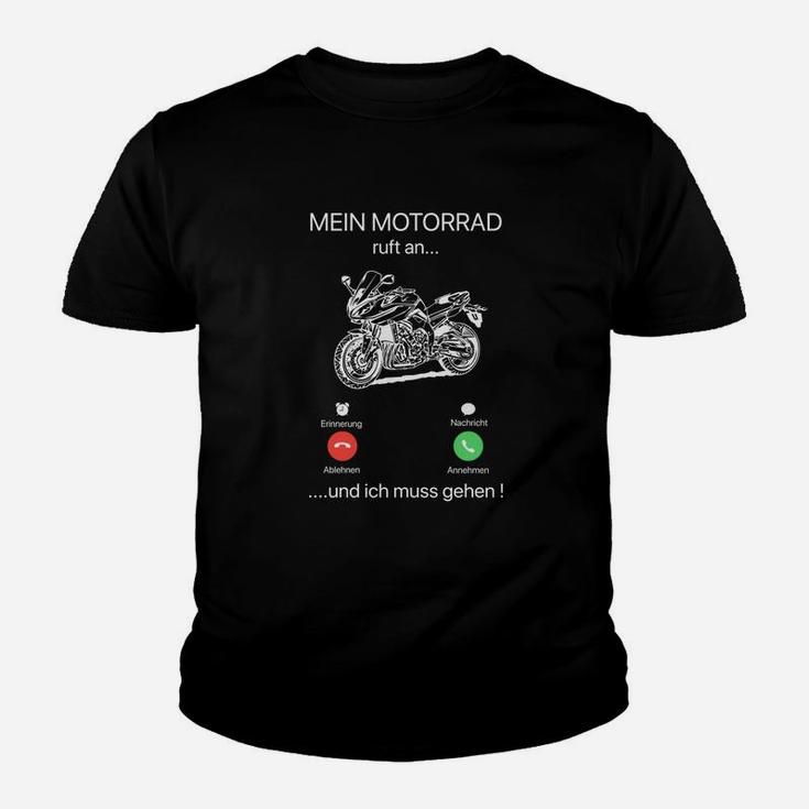 Motorrad-Fan Kinder Tshirt 'Mein Motorrad ruft an… ich muss gehen!', Lustiges Biker-Kinder Tshirt