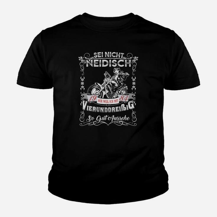 Motorrad-Themen Schwarzes Kinder Tshirt Sei nicht neidisch - 39 und Topfit”