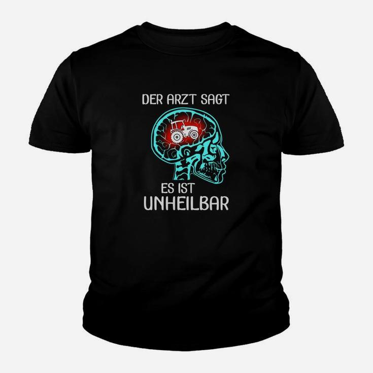 Motorradfans Unheilbar Spruch Kinder Tshirt, Lustiges Motorrad Tee