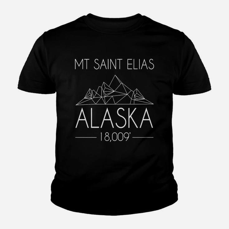 Mount Saint Elias Alaska Mountains Outdoors Minimalist Tee Kid T-Shirt