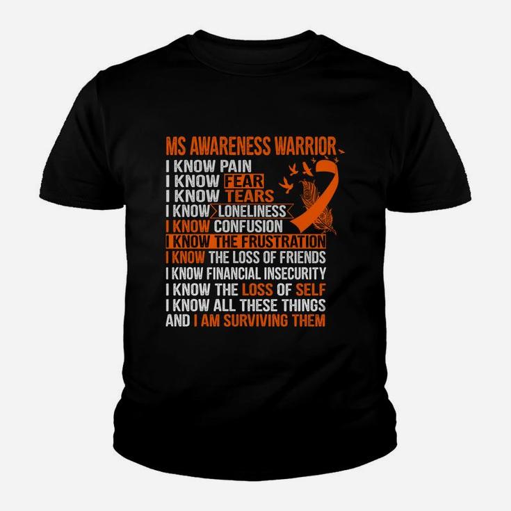 Ms Awareness Support Ms Awareness Warrior Kid T-Shirt