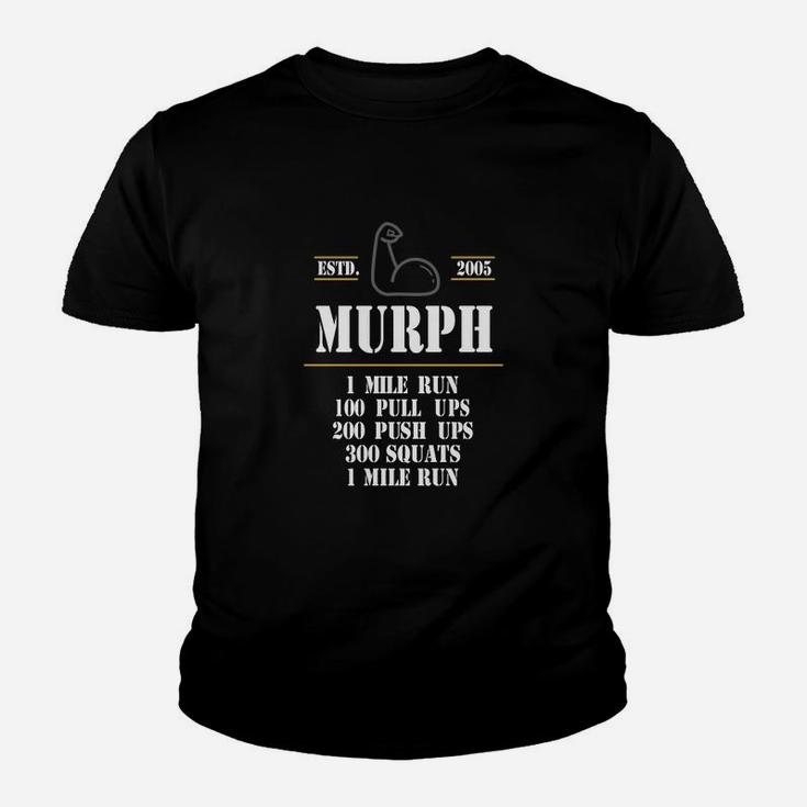Murph Workout Exercise Challenge Patriotic Wod Kid T-Shirt