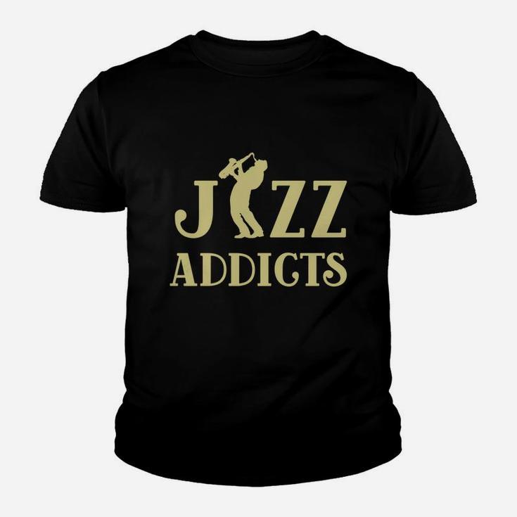 Music Lover- Saxophone Jazz Addicts Tee Shirt Kid T-Shirt
